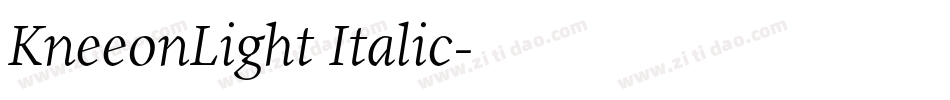 KneeonLight Italic字体转换